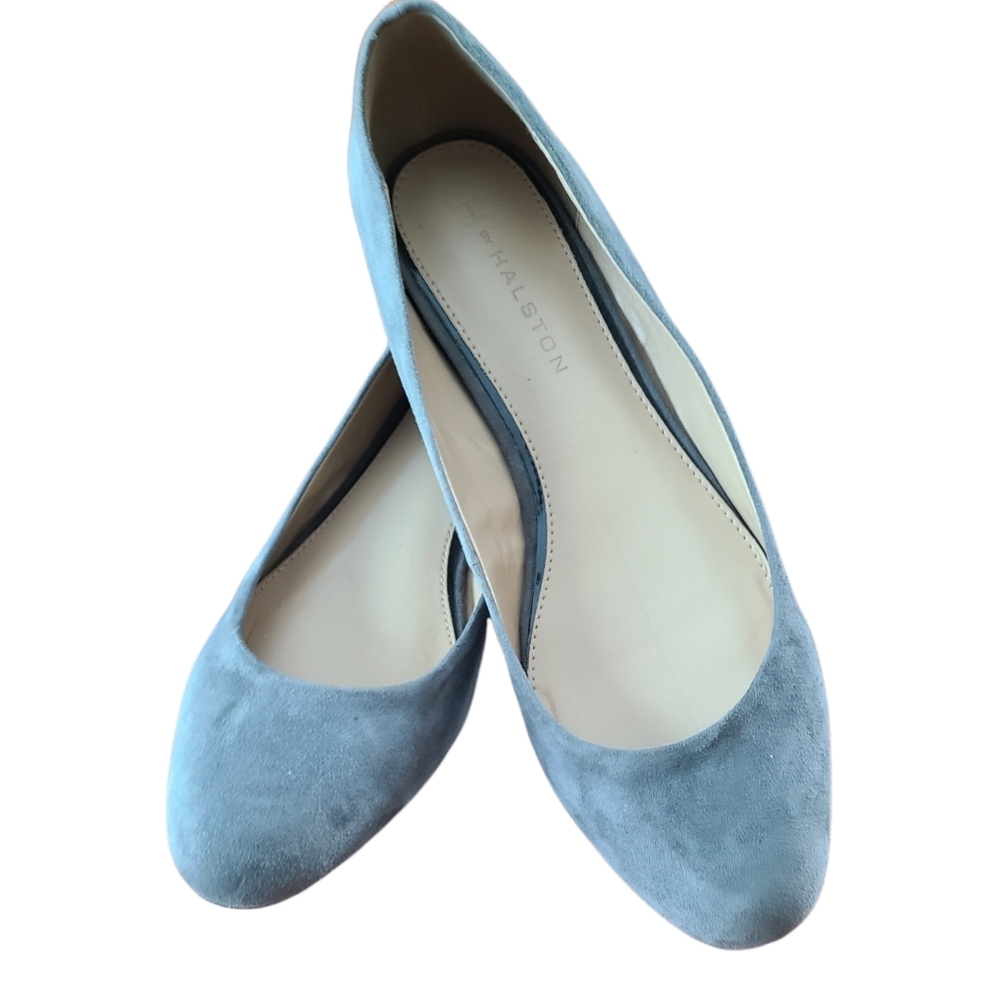 Gray Suede Flats H By Halston size 8